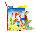 Magical Mermaids baby cloth book with colorful 3D fabric tags and sensory textures - Mermaid
