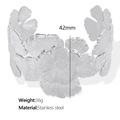 Zilveren camelia armband van roestvrij staal met opengewerkt bloemendesign - SZ96 Zilveren Armband
