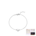 S925 Sterling Silber Herz Armband mit VVS1 Moissanit und GRA Zertifikat - 925 Sterling Silber (mit GRA Zertifikat)