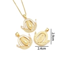18k gold plated necklace with shell Virgin Mary pendant measuring 2.9cm by 2.4cm - Rounded Rectangular Mother of Pearl Virgin Mary (Style L)