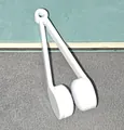 White V-shaped microfiber glasses cleaner tool with hanging hole for easy lens cleaning - Porcelain White
