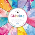 6x6 inch Glowing scrapbook paper pad with 12 marble designs for DIY journaling - 21024 24 Images