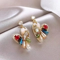 9# Silver Earring Post - Multicolor
