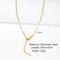 1.2mm 18k gold plated stainless steel O-link chain necklace 45cm plus 5cm extension - HC0060G-Twisted Square Snake Chain