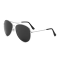 Silver Frame Black Grey Lens