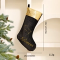 Black and gold Gemini zodiac Christmas stocking with sequins and embroidery - Gemini