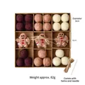 DIY Christmas felt ball kit with gingerbread men and jute rope in a brown gift box - Brown Gingerbread Man Set