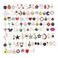 Assortiment kleurrijke emaille bedeltjes met dieren, sterren en fruit voor DIY-sieraden maken - Gemengde Emaille Veelkleurige Stijl (M413)