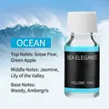 Car air vent perfume bottle with 10ml ocean scent blue liquid and white cap - 10ml / Ocean