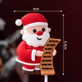 Christmas Santa Claus decorative cake topper made of red silicone, height 5.3cm width 4cm - 3D Soft Glue Santa Gift List