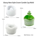 Moule silicone en forme de couronne pour bougie avec couvercle pour boîte de rangement DIY - Moule à Bougie Couronne Miroir