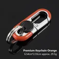 Llavero de mosquetón moderno en naranja brillante, tamaño 6.54cm, para llaves de coche - Sin Logo / Naranja