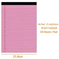 Pink A4 American notepad with 50 tearable sheets measuring 21.4x29.6cm for office use - A4 / Pink