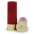 Set di due bicchierini da 1,5 once rossi con base in metallo dorato e incisione 12 GA - Set di 4 / Rosso