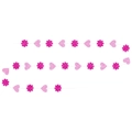 Pink heart and flower glitter banner decoration for Mother's Day party celebration - Heart Flower Hanging Garland