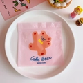 Rosa Snack-Ziplock-Beutel mit Cartoon-Bär-Motiv für Kekse und Süßigkeiten, niedlich - 1# Tanzender Bär