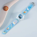 Light blue astronaut themed kids digital watch with 3D space cartoon elements - Astronaut Blue
