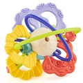 Colorful Manhattan baby teether ball with flexible soft loops and embossed numbers - Colorful Teether Manhattan Ball (W1005)