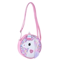 Borsa a tracolla unicorno rosa per bambine con paillettes luccicanti e criniera morbida - Rosa