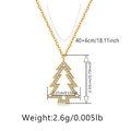 Specifiche dettagliate delle dimensioni per collana con ciondolo albero di Natale oro - Collana Albero Di Natale Pavé Traforata