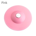 Roze siliconen gootsteenstop met metalen knop voor keuken- en badkamerafvoer - Roze / OPP Zak