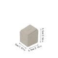 Beige velvet ring display stand with dimensions 5.5x5x6.5cm for jewelry presentation - Square Ring Stand