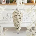 Sparkling champagne gold pine cone Christmas tree ornament, height 12cm width 6cm decoration - Pinecone Glass Pendant