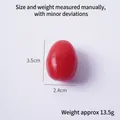Realistic red cherry tomato keychain pendant with 3.5cm height and 2.4cm width dimensions - Oval-shaped - Whole Red Cherry Tomato (without Clasp)