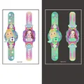 Luminous mermaid theme silicone snap watch for kids showing glow in the dark effect - Luminous Watch Style (WS-K181)