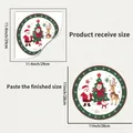 Size specifications for Christmas Santa and Snowman window clings at 11.4x11.4 inches - Santa Claus (JDT-C77)