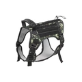 Tactical dog harness in digital camouflage with heavy-duty nylon and mesh lining - Rubber Handle Camouflage Tactical Harness