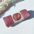 Handmade dusty rose wrinkle cotton pleated shawl wrapped in floral 100% cotton paper band - Style #97