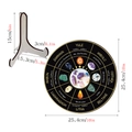 Wooden Wheel of the Year altar plaque with crystals and detailed size specifications - BT293/Crystal Gemstone Inlay