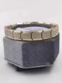 Modular stainless steel bracelet in gold and grey with I Love My Grandma engraving - 0127 - I Love My Grandma (section 1)