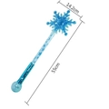 Blue Frozen snowflake fairy wand toy with 55cm length and 14.2cm width dimensions - New Blue Snowflake Wand With Projection