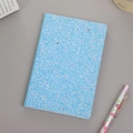 Sparkling light blue sequin notebook with star-like glitter finish for journaling - Blue