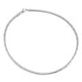 Silver stainless steel textured link chain necklace with lobster clasp closure - 450mm x 4mm Silver (KN85342-KC)