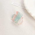 Pink and blue marble texture acetate hair claw clip on white leather background - Style A (3.2CM/Pink Blue White Mix)
