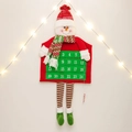 Vilt Sneeuwpop Kerst Adventskalender met 24 vakjes en decoratieve warme LED-verlichting - Sneeuwpop