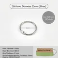 Metal loose-leaf binder ring in silver finish, 30mm outer diameter with 25mm inner size - 30# ID 25mm / Silver