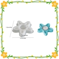 Stampo a stella in silicone per portacandele da 12,3 cm di diametro per resina - Portacandele a Stella Marina 003 / Bianco Traslucido