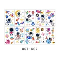 10-sheet astronaut and outer space themed waterproof cartoon tattoo stickers for kids - Astronaut & Space Theme (K07)