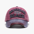 Cappellino vintage bordeaux con visiera blu e ricamo originale the black - Regolabile / Borgogna
