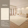 Creamy beige minimalist carpet with high-density fluff and breathable linen backing - S Persian Velvet - Muse / 120×160cm [brand New Waterproof Fabric]