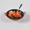 Miniature dollhouse braised pork in pink double-handle pot toy model decoration - Braised Pork