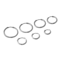 Set di 6 orecchini a cerchio in acciaio inossidabile argento lucido di varie dimensioni - 2.0mm*14mm / Color Acciaio