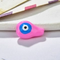 Ciondolo malocchio in resina rosa con dettagli blu e bianchi per creazione gioielli DIY - Rosa