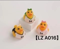 Three rubber ducks wearing sports vests with number 24 on white platforms - 3Pcs Sport Vest Duck Set LZA016