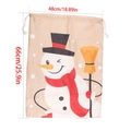 Großer Weihnachts-Kordelzug-Geschenkbeutel mit Schneemann-Motiv und Maßen 48x66cm - Stil 4-Cartoon Schneemann