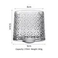 270ml transparent whiskey glass with ice-flower texture and 270ml capacity specs - Transparent Ice Flower Pattern